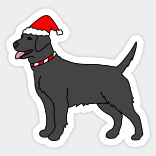 Black Christmas Dog Sticker